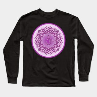 The Purple Haze of the Crown Chakra- Black Long Sleeve T-Shirt